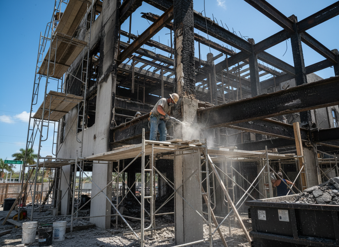 Structural Repair After Fire in Hallandale, FL